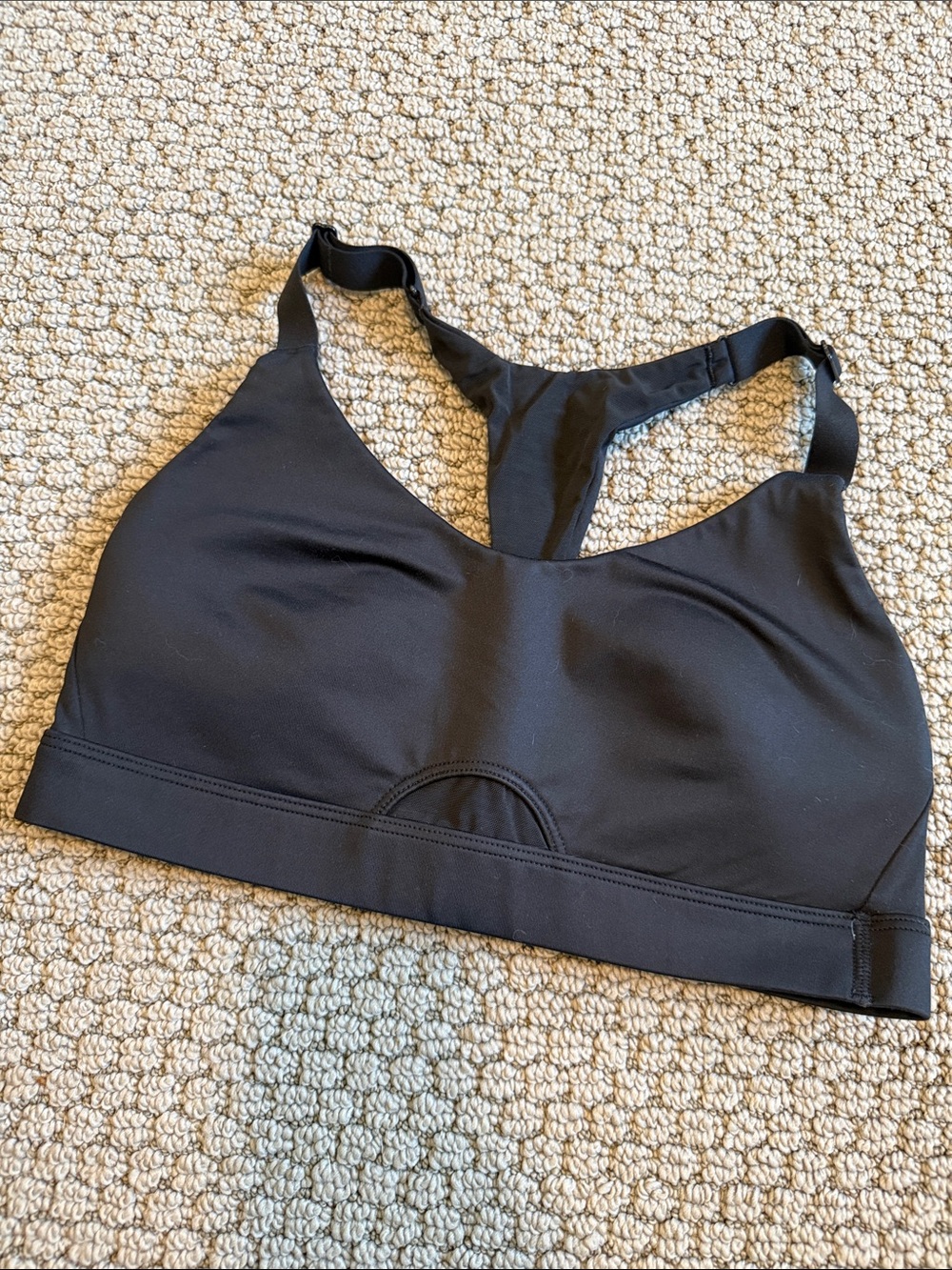 Victorias Secret Black Racerback adjustable Sports Bra, size Small